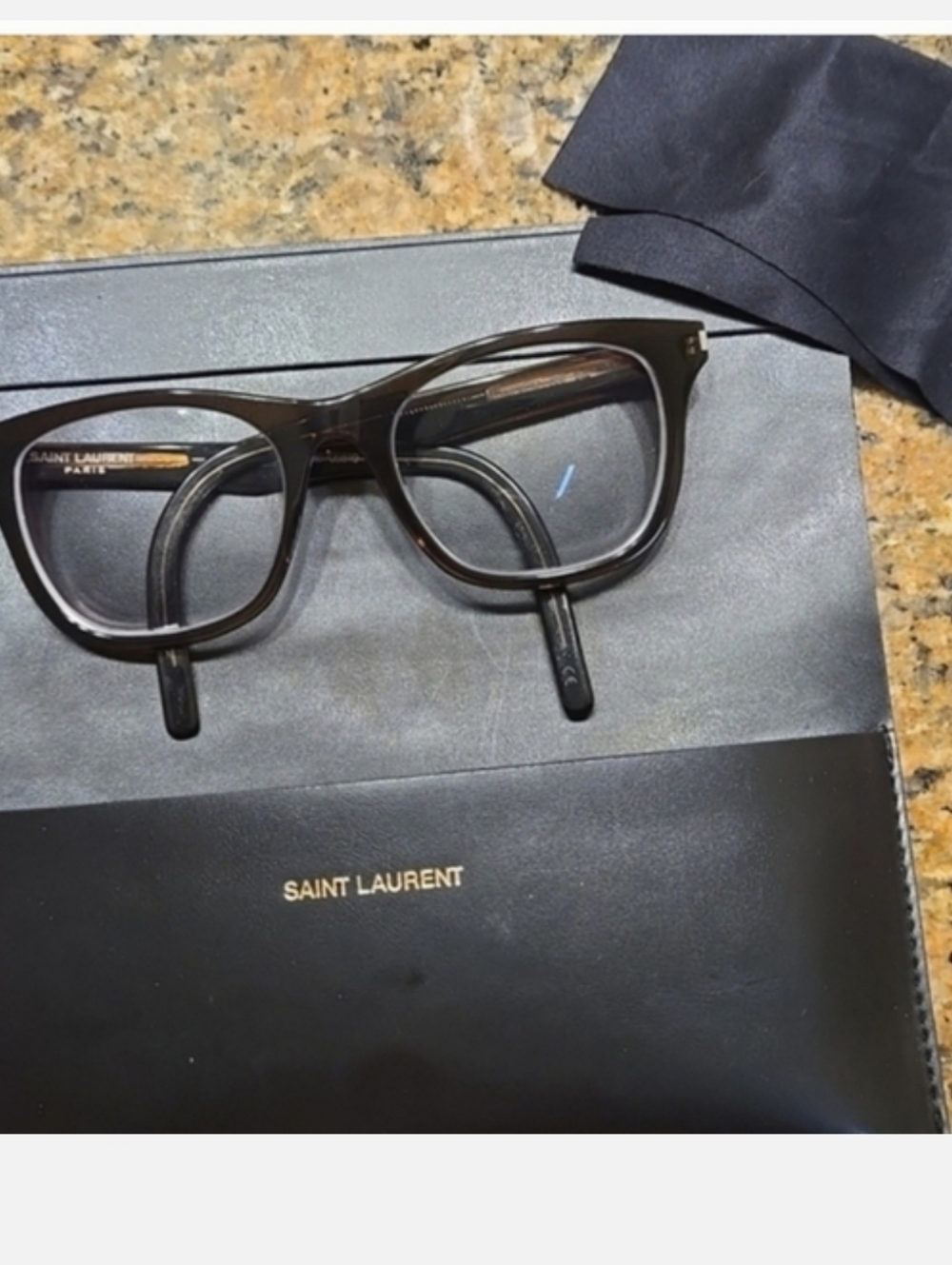 Saint Laurent Dark Brown Eyeglasses